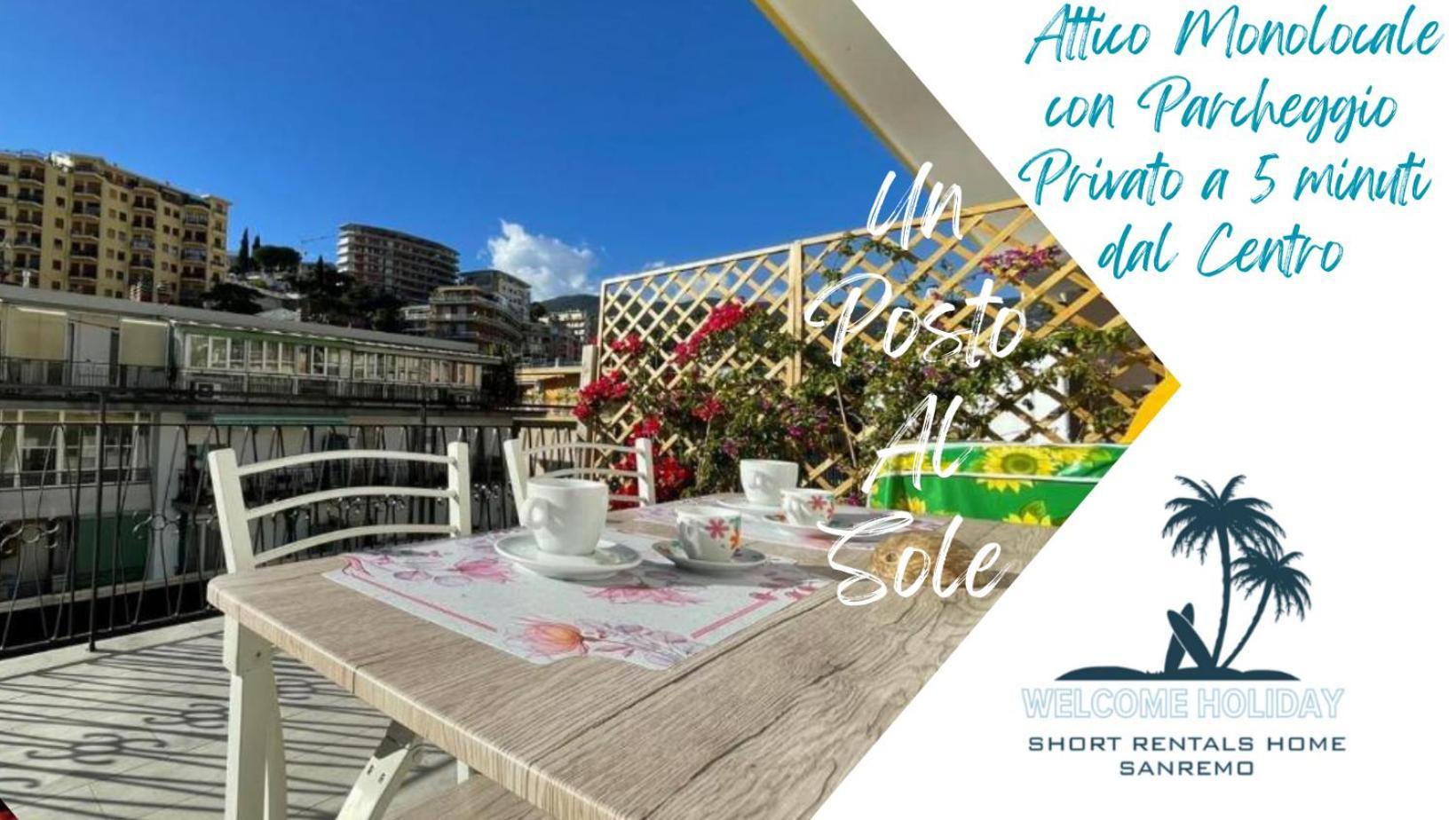 Wh - Un Posto Al Sole - Attico Monolocale Con Parcheggio Gratuito - 5 Minuti Dal Centro - Wifi Apartment Sanremo Bagian luar foto
